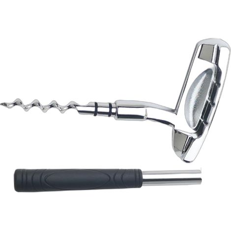 Ouvre-bouteille de vin en tire-bouchon, ouvre-bouteille de vin en métal Tire-bouchon manuel pour club de golf Ouvre-bouteille élégant et Portable, Gadgets de cuisine pour les fêtes, la (1/5)