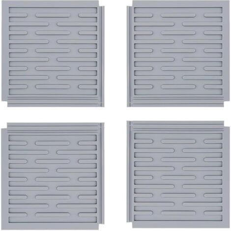 Lot de 4 tapis d'égouttage d'évier en silic résistants à la chaleur antidérapants pour comptoir de cuisine maison et jardin (1/3)