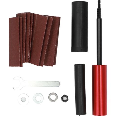 Adaptador para lijadora de husillo, mandril de aleación de aluminio de 3/8", kit de lijado para madera y metal. (1/5)