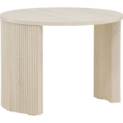 Table Basse Nervurée "Bristol" 60cm Naturel