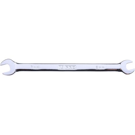 Jeu de clés à fourche 6 x 7 mm RS PRO en Acier chrome vanadium ( Prix pour 1 ) (1/3)