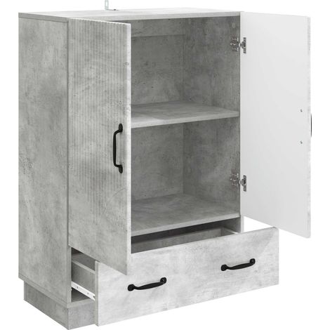 Sideboard/Anrichte/Buffet Betongrau 66 x 34,5 x 92 cm Holzwerkstoff LXWW766644 (1/5)