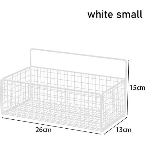 (petit blanc) 1 étagère de rangement murale suspendue pour salle de bain, sans perçage, pour shampoing, gel douche et maquillage. (1/5)