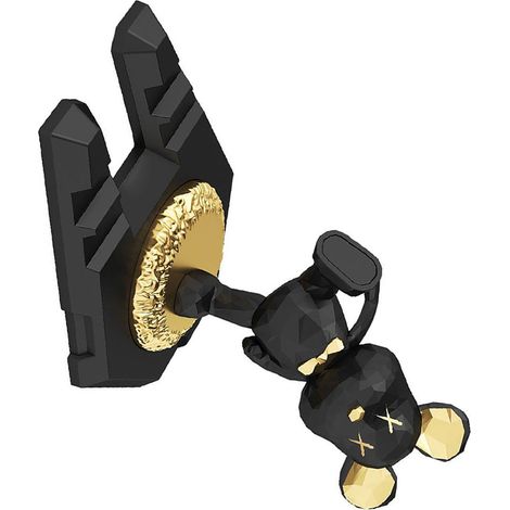 Support de téléphone/tablette ours mignon, multifonctionnel et portable, style Kung Fu Bear, noir (1/5)