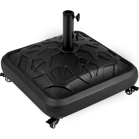 Yaheetech Base per Ombrellone da Giardino Riempibile con Sabbia e Acqua 37L Supporto con Ruote Bloccabili per Palo Ombrellone Ø38 mm e Ø48 mm, in HDPE e Metallo, per Patio Spiaggia Esterno (1/5)