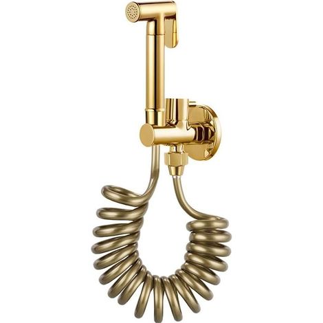 Kit bidet sospeso per WC con doccetta e tubo flessibile, maniglia singola, tubo flessibile interamente in rame o gomma. (1/5)