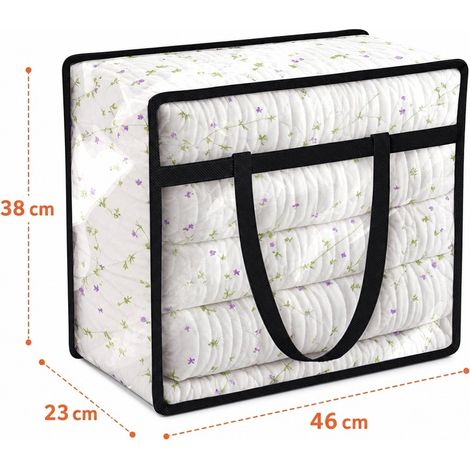 Sac de Déménagement Épaissi Transparent Noir Grande Capacité 46 x 23 x 28 cm (1/4)