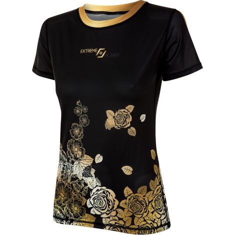 T-shirt tecnica da donna rosa taglia M nera