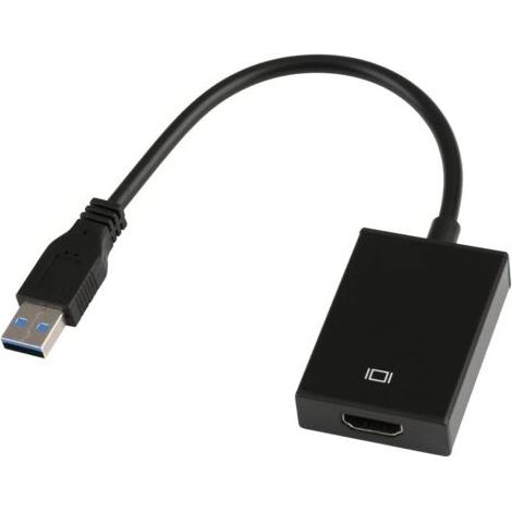 Adaptateur USB vers HDMI, Convertisseur USB 3.0/2.0 vers HDMI 1080P Full HD avec Audio pour PC, Ordinateur Portable, TV HDTV, Compatible avec Windows XP 7/8 / 8.1/10 (1/5)