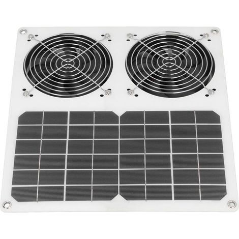 Solarbetriebener Ventilator, 12 Zoll wasserdichter Solarventilator für Hühnerställe
