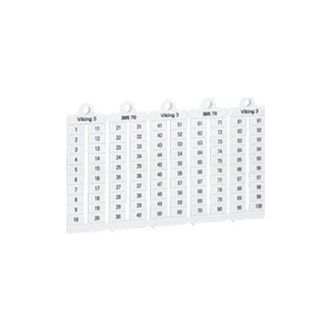 Legrand 039508 – Markierungsplatte für Viking 3-Verbindungsblöcke – Lect Horiz – Teilung 5 – Nummern 31 bis 40