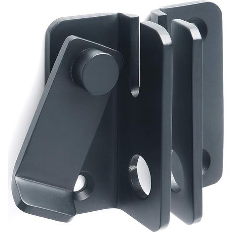 Verrou Porte Interieure Loquet Porte Exterieur, Noir Mat Moyen Verrou Porte Coulissante en Acier Inoxydable Antirouille Loquet Portail Serrure Volet pour Cour, Placard et Jardin (1/4)