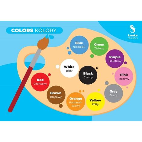 Schede didattiche in inglese - Colori 3 pezzi