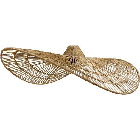 Lumisky – Abat-jour en jute naturel 62,5 x 52,5 x H14cm – MARBELLA – Design ethnique chic pour intérieur moderne – Monture E27 non fournie