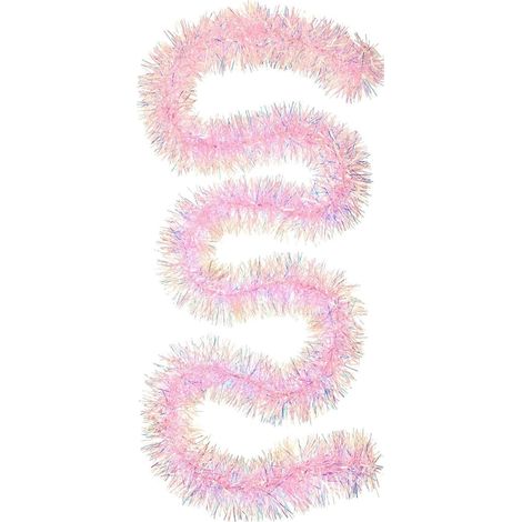 Guirlande De Noël - Guirlande Métallique Rose 200 cm - Décoration Pour Arbre De Noël Rampe D'escalier Intérieur Extérieur - 1 Pièce (1/5)