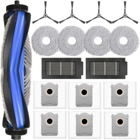 Kit d'accessoires pour Ecovacs Deebot T50 Pro Omni/ T50 Omni Robot Aspirapolvere, 1 brosse principale, 6 sacs à poussière, 4 chiffons de nettoyage, 2 filtres, 4 brosses latérales (1/4)