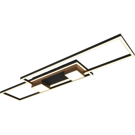 [GEBRAUCHT] B-Ware Trio Deckenleuchte Deckenlampe Led Albany Fernbedienung Schwarz Aluminium