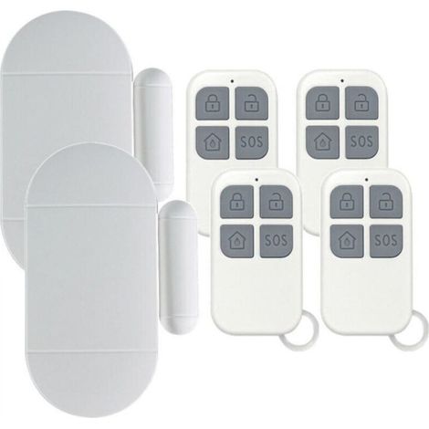 2-Piece Door Alarm, Door Opening Detector with Powerful 130dB Siren, Wireless Magnetic Door and Window Alarm (1/5)