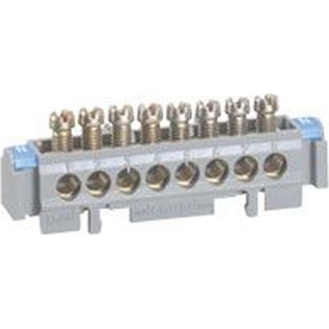 Legrand - Bornier de ru00e9partition nu sur support L. 47mm - 4 connexions 1,5mmu00b2 u00e0 16mmu00b2 - Ru00e9f : 004820 (1/2)