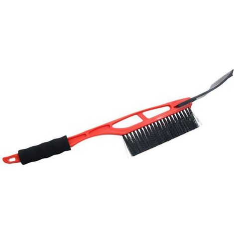 Grattoir À Glace - 55 cm - Tête Amovible - Brosse À Neige Intégrée - ABS - Rouge - 1 Pièce (1/3)
