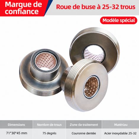 Molette de roulage fer à béton, modèle spécial 25-32 numéroté molette à tête plate acier allié, 71 × 45 × 30 cm, 4 g. – Livraison gratuite (1/4)