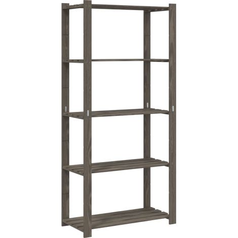 Maison Exclusive - Lagerregal mit 5 Böden Grau 80x38x170 cm Massi