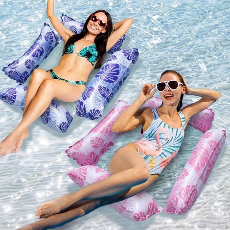 Amaca da spiaggia, amaca galleggiante, amaca gonfiabile per piscina, galleggiante gonfiabile per piscina 4 in 1, amaca gonfiabile galleggiante, galleggiante per amaca d'acqua, amaca d'acqua 4 in 1, pe (1/5)