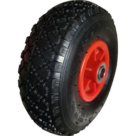 TEC HIT 176020 - Roue pleine - 251 x 73 mm - En polyuréthane - Axe 20 mm - Pour Brouette, Chariot ou Diable (1/2)