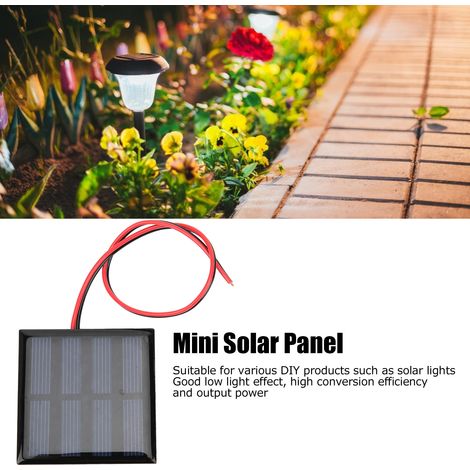 2V DC 150mA Epoxidharz-Solarpanel + 30cm rotes und schwarzes Kabel (1/5)