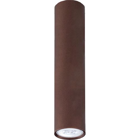 LUMICOM ROND Plafoniera, 1x GU10, max 33W, metallo, marrone corten, D.6cm x H60cm