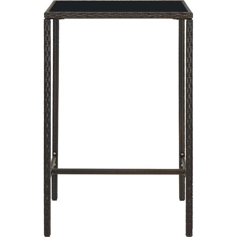 Maison Exclusive - Garten-Bartisch Braun 70x70x110 cm Poly Rattan