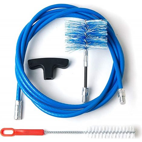 MBM – Kit ramonage cheminée 3 m – Conduits à pellets DN 80 – Brosse articulée nylon 80 mm – Nettoyage professionnel des poêles à pellets