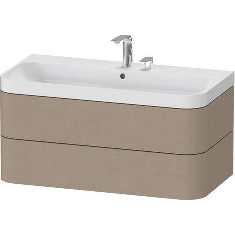 DURAVIT HP4348E7575 WTU avec Happy D.2 Plus, 2 clapets, 2 orifices de fixation