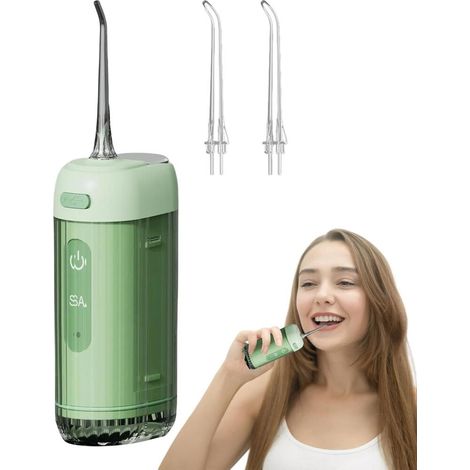 Hydropulseur Dentaire-Irrigateur Nomade  nomade Sans Fil résistant à l'eau 200ml Maison Déplacements Vacances Douche (1/4)