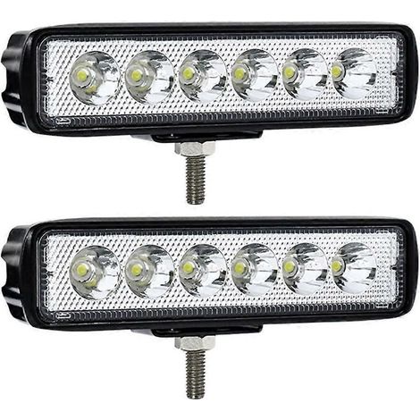 Barre lumineuse LED blanche de 6 pouces 30 W 6000 K pour projecteurs de travail, simple rangée, tout-terrain (1/5)