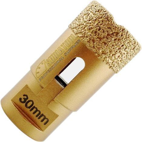 TAISHENGDA-Forets Diamant 30mm Brasé Sous Vide et Trépans avec Filetage M14 pour Perçage à sec en Porcelaine Carrelage Granit Marbre (1/5)