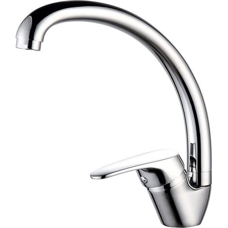 Évier java à levier unique avec bec à tube horizontal haut (1/2)