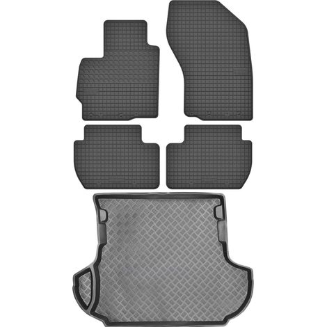 Juego de alfombrillas de goma para Peugeot 4007 SUV (2008-2012) + alfombrilla para el maletero. (1/5)
