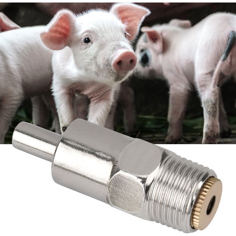 Lot de 5 abreuvoirs à tétine en acier inoxydable pour vaches, bovins, chevaux et porcs (1/5)