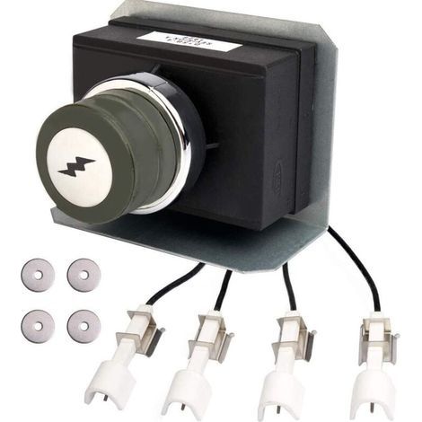 Kit d'allumage 7629 pour Weber Genesis I 330 avec boutons de brûleurs avant (2011-2016), Kit d'élément piézoélectrique d'allumage, Kit d'électrodes d'allumage Ne convient pas à Genesis II Serie (1/4)