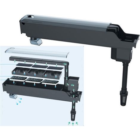 TrAdE Shop Traesio - Pompa Filtro Esterno Per Acquario 7w 500l/h Professionale Pesci Tartarughe Gd400 - (1/5)