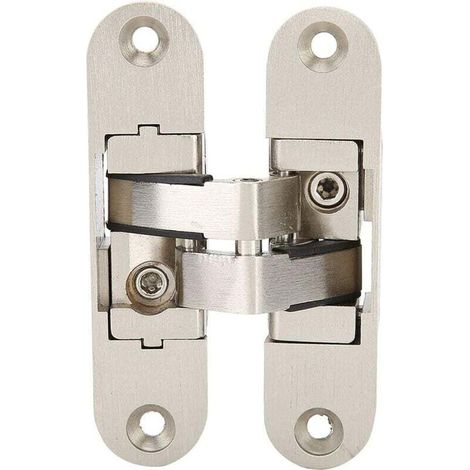 Charnière Invisible 180° Pour Porte Pliante & Porte Placard - En Alliage de Zinc, Réglage 3D, Charge Maxi 40kg (4 Pièces, 95mm)-DOU