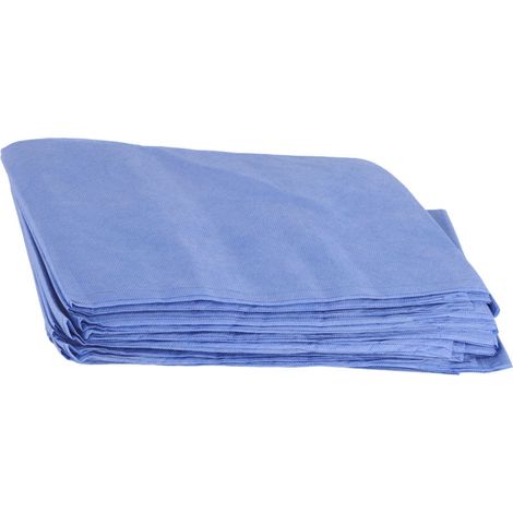 Lot 10 draps de massage jetables non tissés 180x80cm, housse bleue imperméable pour lit esthétique. (1/5)