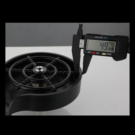 Rince-verres haute pression pour évier, en acier inoxydable, avec robinet à pression automatique, idéal pour la maison, les cafés et les bars (lave-verres noir uniquement). (1/4)