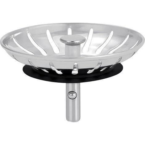 1 Bouchon évier,Acier inoxydable,Filtre 80mm,Crépine universelle,Salle de bain Cuisine (1/5)