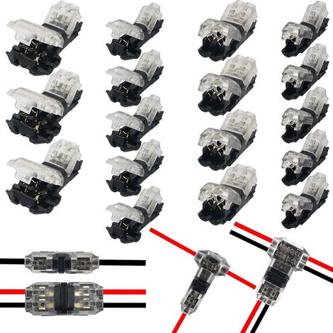 Connecteur de câblage à 1 broche Connecteur de dérivation de câblage Installation de câblage simple et à grande vitesse Connexion de câblage de dérivation fils fins [Lot de 17] (1/5)