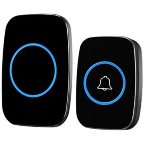 Sonnette de porte sans fil Sonnette de porte sans fil étanche avec 3 niveaux de volume et 38 mélodies pour la maison--Trimec