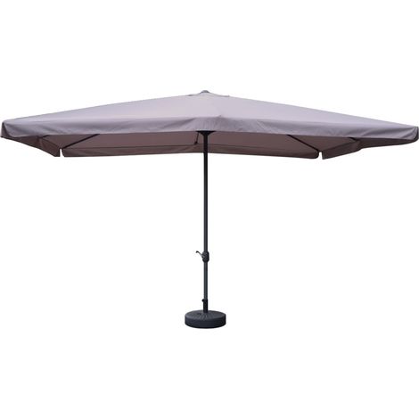 MAURY'S OMBRELLONE DA GIARDINO RETTANGOLARE 3 X 4 MT IN COLORE GRIGIO