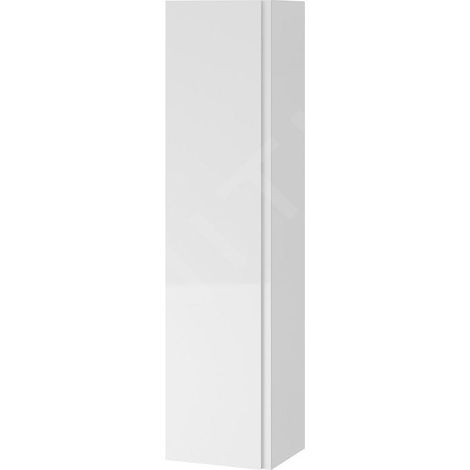 Cersanit Moduo - Armoire haute, 160x40x34 cm, 1 porte, charnières G/D, miroir intérieur, blanc S929-020 (1/3)