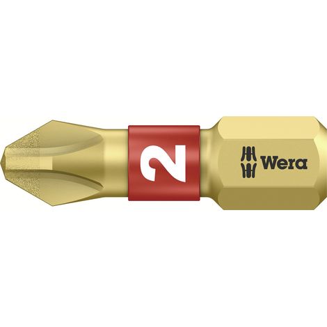 Wera 851/1 BDC PH 05056402001 Kreuzschlitz-Bit PH 2 Werkzeugstahl legiert, diamantbeschichtet D 6.3